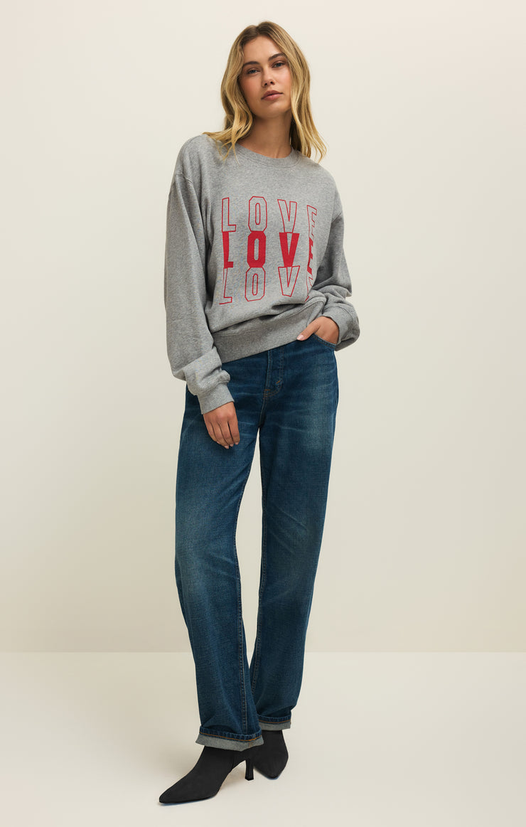 Tops Amor Boyfriend Sweatshirt Classic Heather Grey
