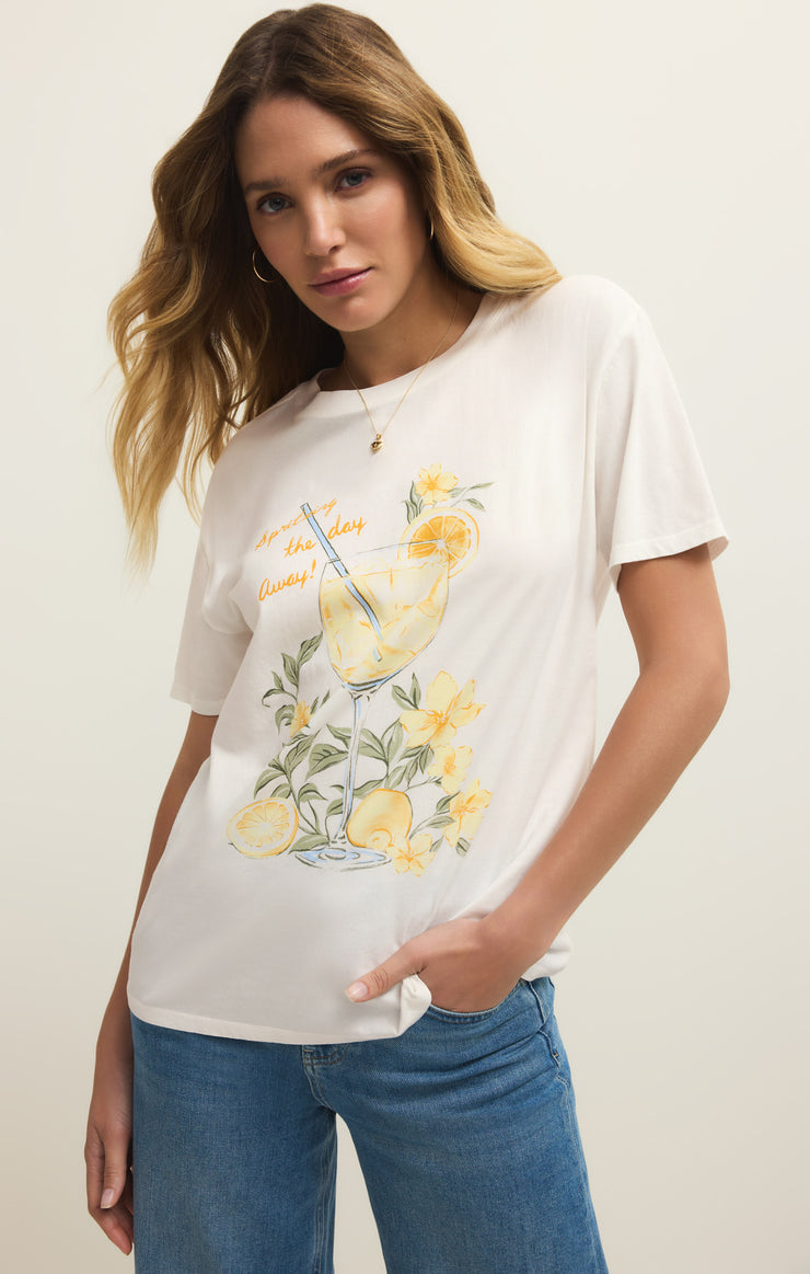 Tops Spritz Boyfriend Tee Sea Salt