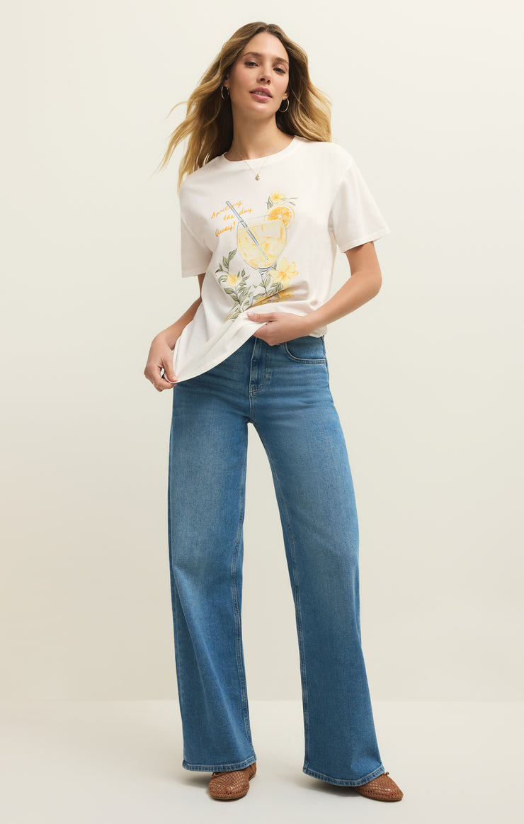 Tops Spritz Boyfriend Tee Sea Salt