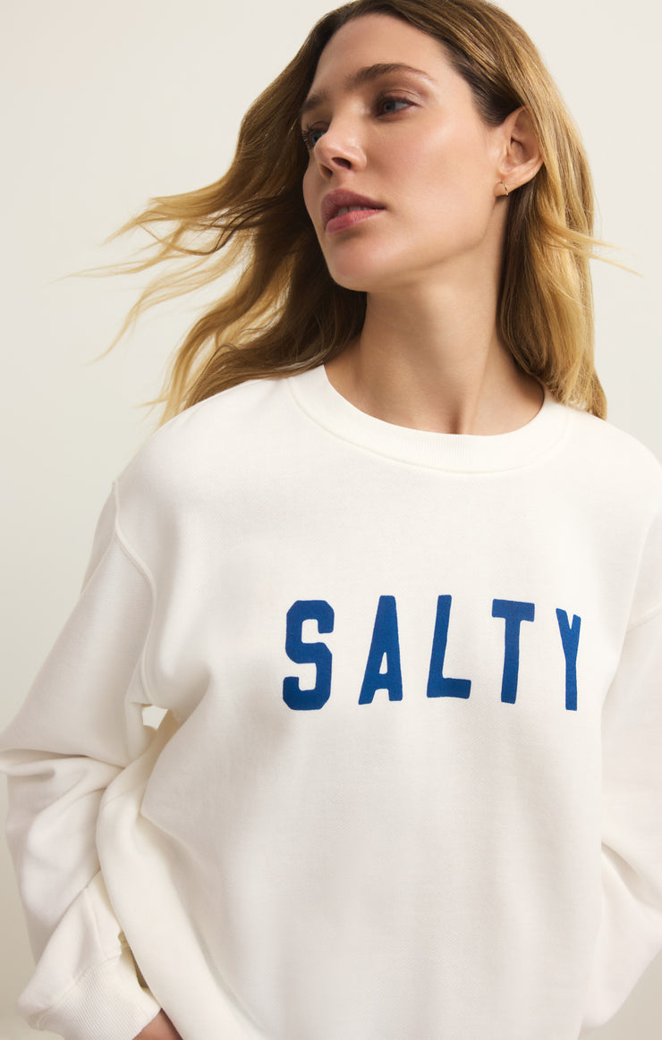 Tops Salty Boyfriend Sweatshirt Sea Salt