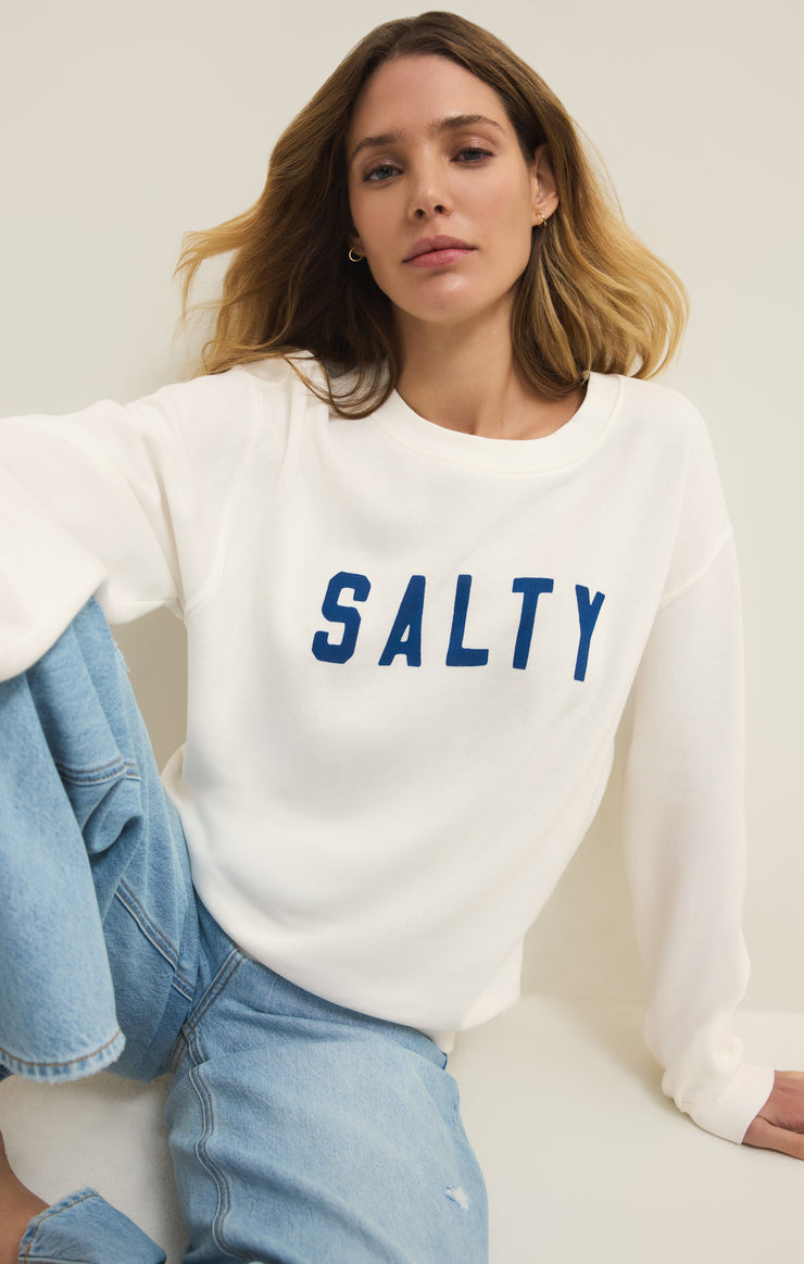 Tops Salty Boyfriend Sweatshirt Sea Salt