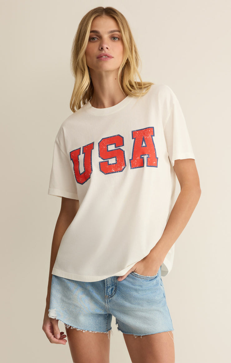 Tops USA Boyfriend Tee Sea Salt