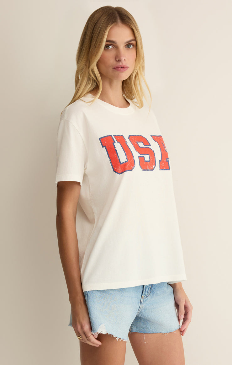 Tops USA Boyfriend Tee Sea Salt