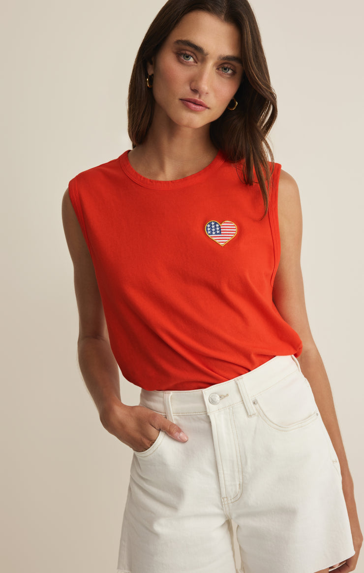 Flag Patch Muscle Tank