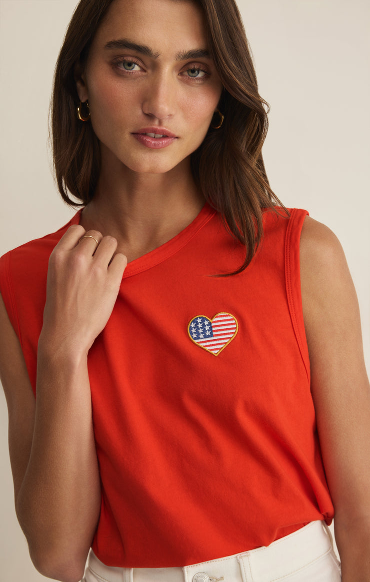 Flag Patch Muscle Tank