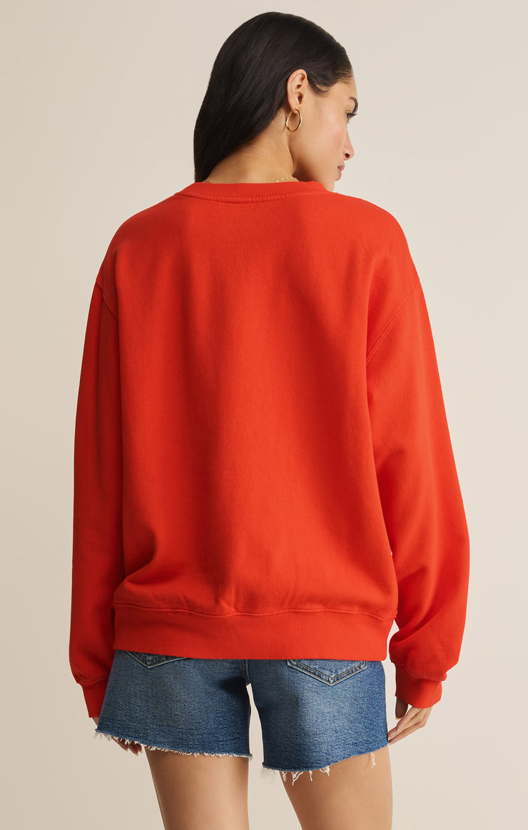 Tops Love Boyfriend Sweatshirt Lychee