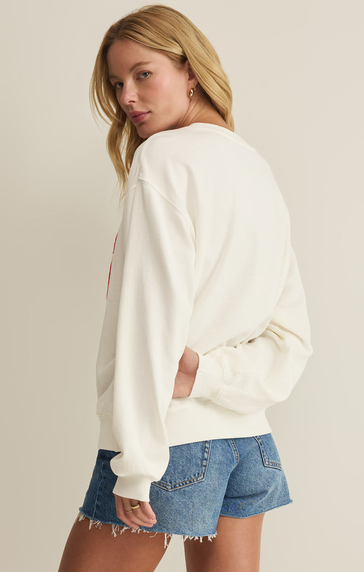 Tops USA Boyfriend Sweatshirt Sea Salt