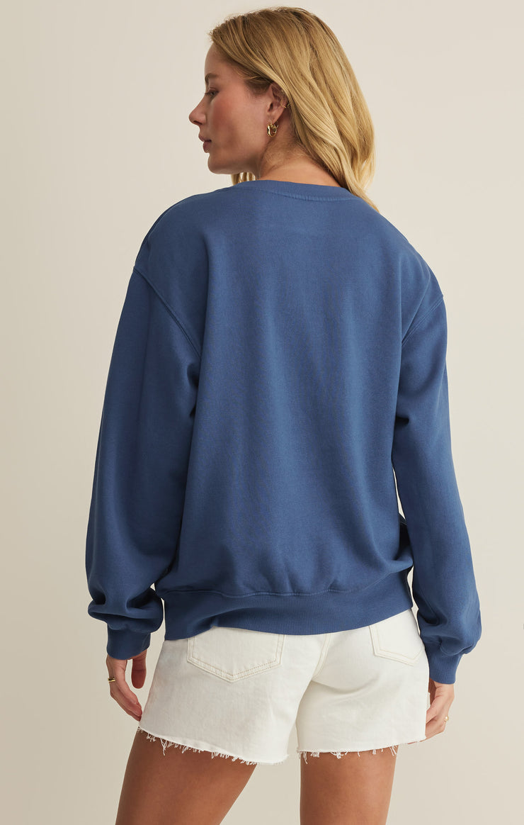 トップス L'Appartement Americana 3/4Sleeve Sweat Americana Boyfriend Sweatshirt – Z SUPPLY