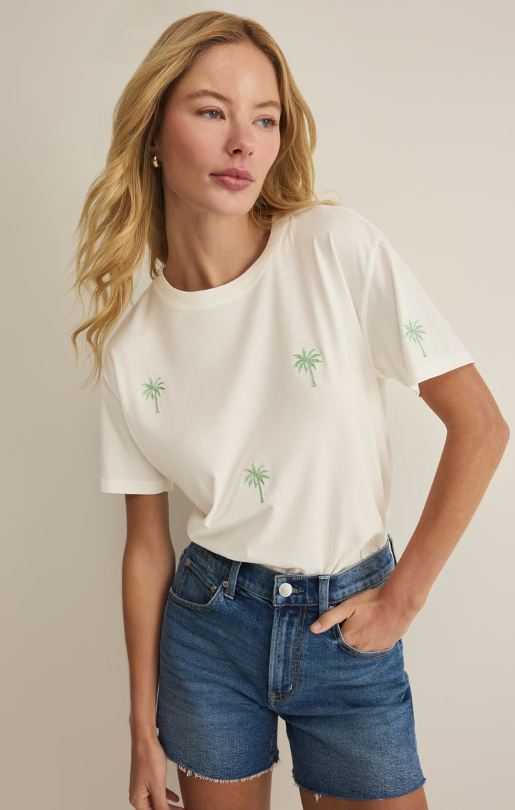 Tops Palms Boyfriend Tee Sea Salt