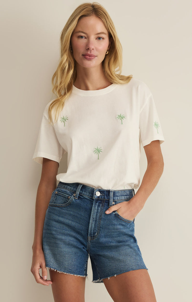 Tops Palms Boyfriend Tee Sea Salt