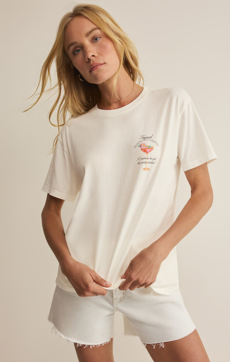 Tops Passion Martini Boyfriend Tee Sea Salt