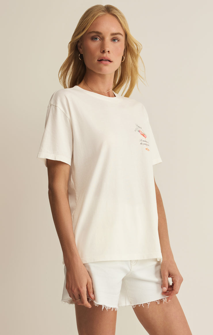 Tops Passion Martini Boyfriend Tee Sea Salt