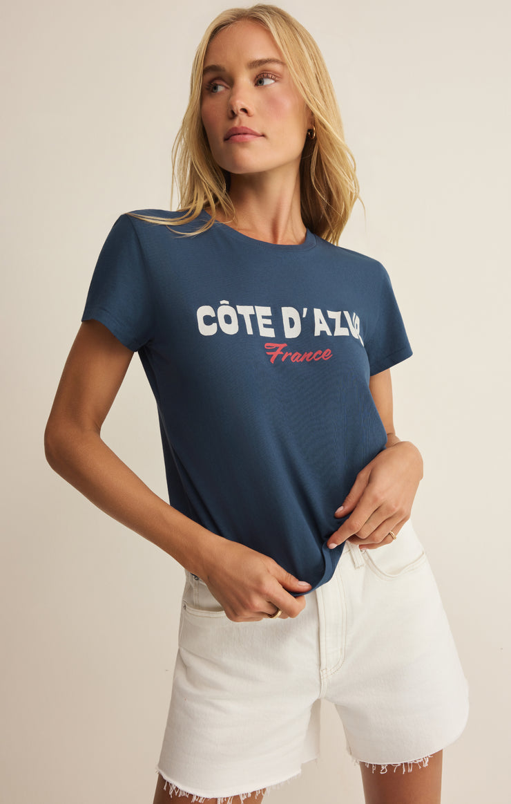 Tops Cote Tourist Tee Twilight Blue