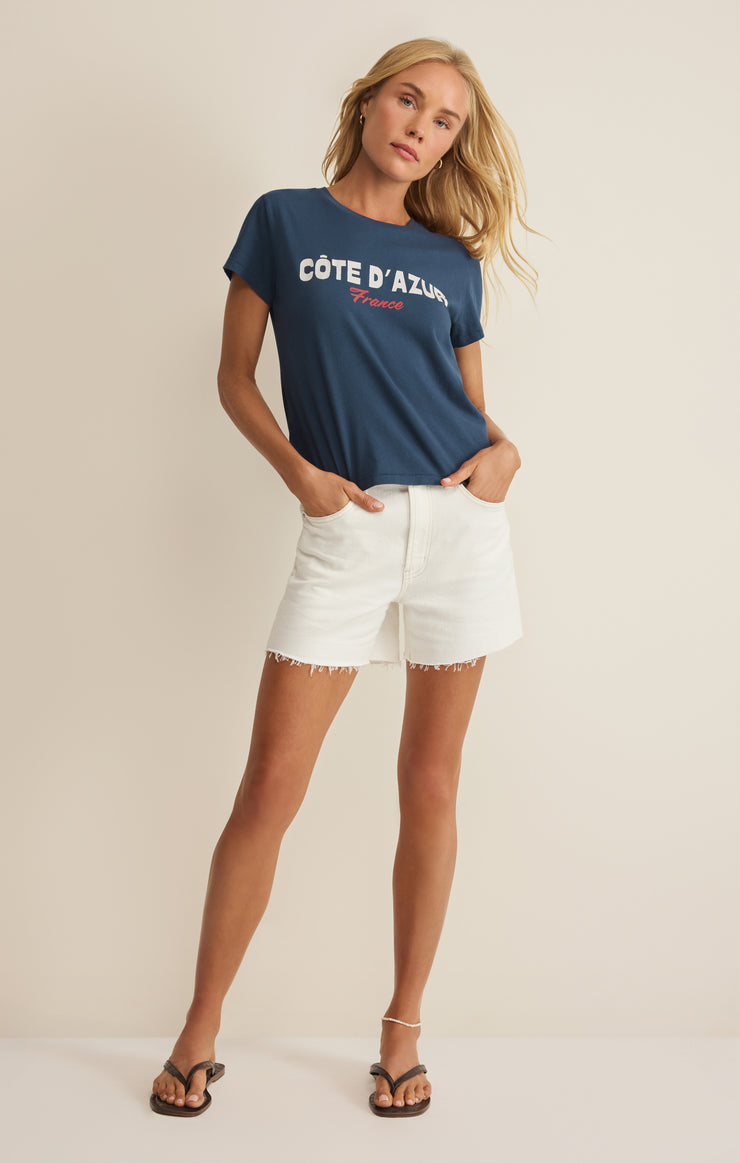 Tops Cote Tourist Tee Twilight Blue