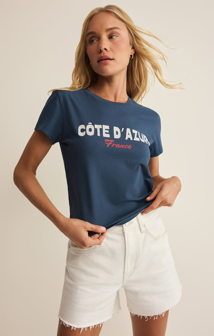 Tops Cote Tourist Tee Twilight Blue