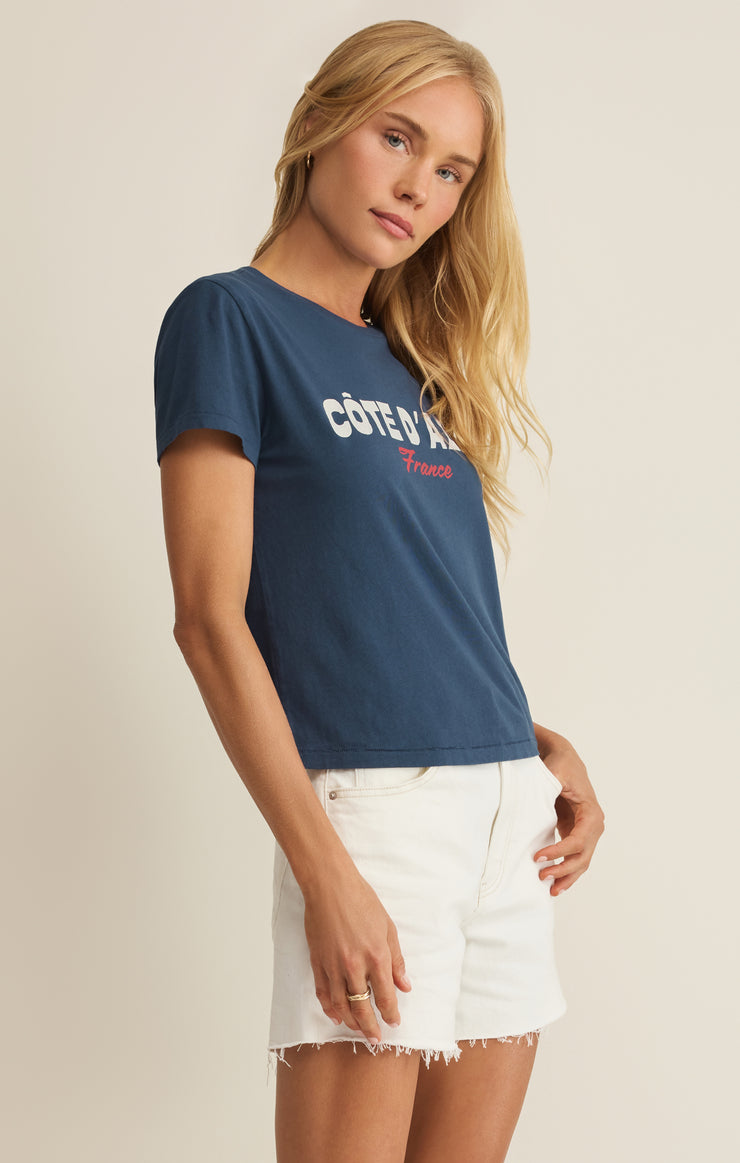 Tops Cote Tourist Tee Twilight Blue