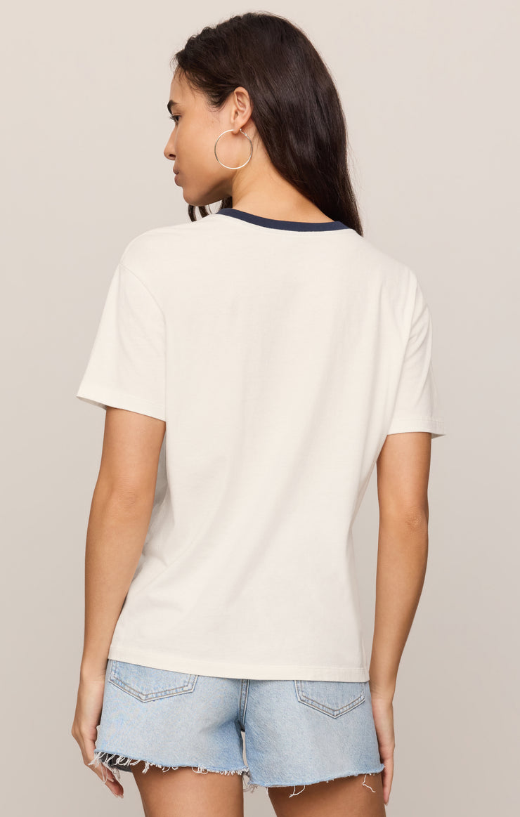Tops Salty Ringer Boyfriend Tee Sea Salt