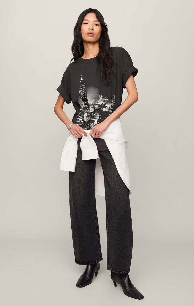 Tops Wishes City Boyfriend Tee Black Sand