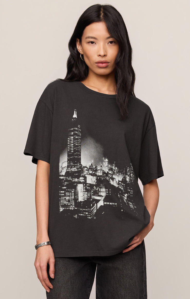 Tops Wishes City Boyfriend Tee Black Sand