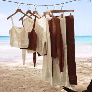 TopsAnnecy Embroidered Linen Tank Crochet