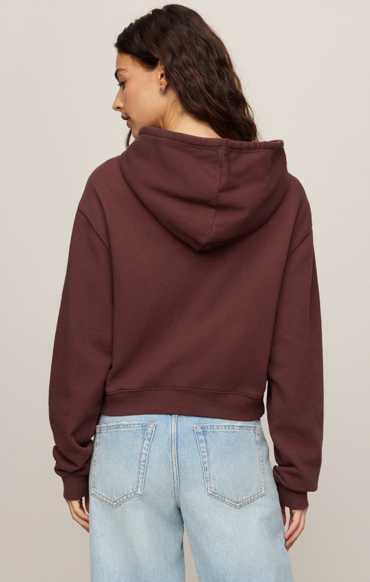 Tops Camila Cotton Hoodie Chocolate