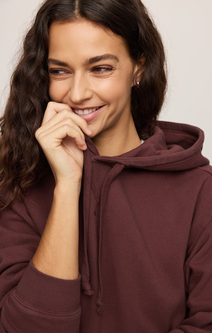 Tops Camila Cotton Hoodie Chocolate