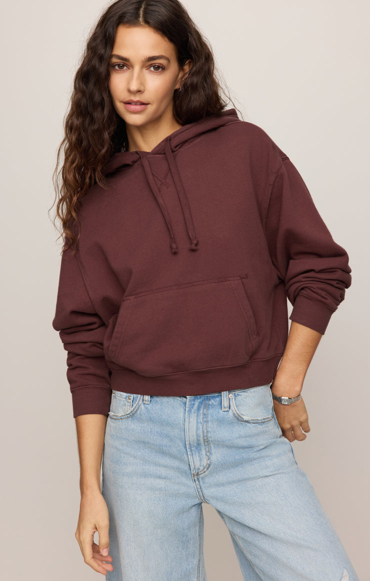 Tops Camila Cotton Hoodie Chocolate