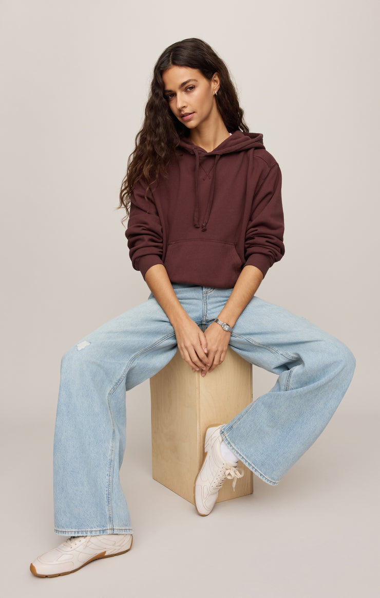 Tops Camila Cotton Hoodie Chocolate