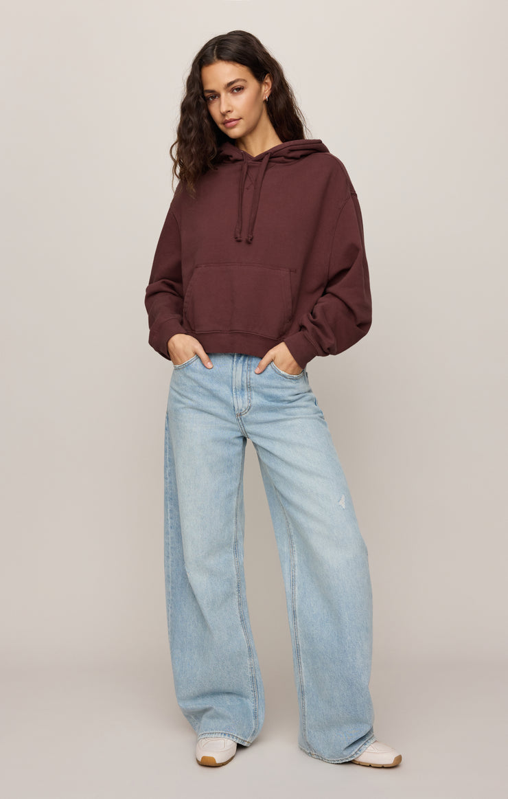 Tops Camila Cotton Hoodie Chocolate