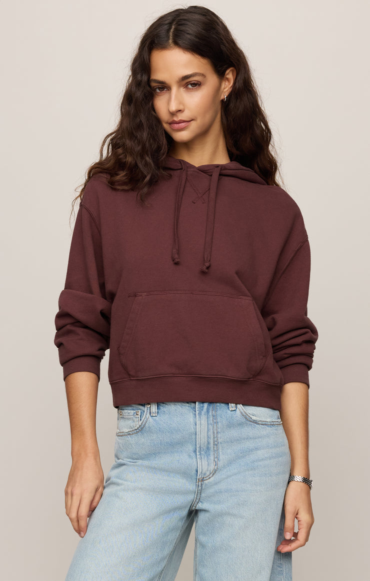 Tops Camila Cotton Hoodie Chocolate