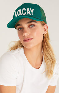 AccessoriesVacay Trucker Hat Dark Green