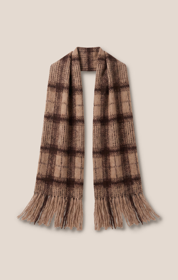 Accessories Frostline Plaid Scarf Toasted Almond