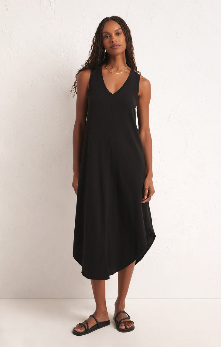 Dresses Reverie Slub Midi Dress Black