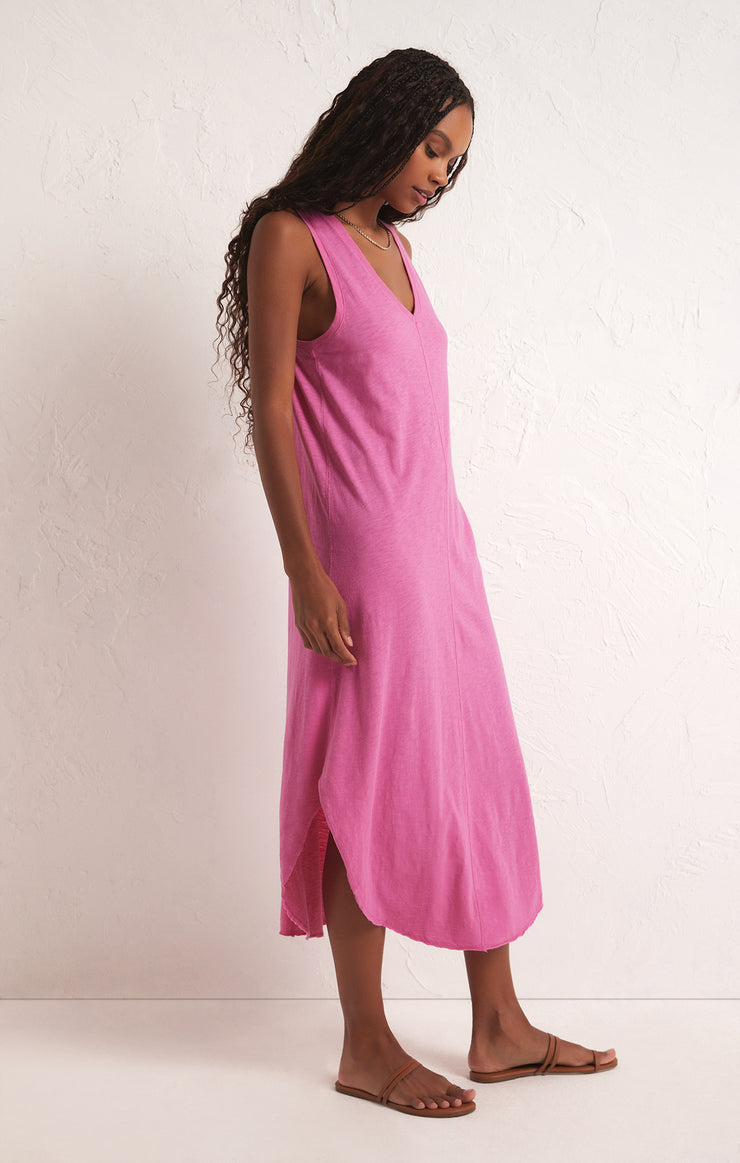 Dresses Reverie Slub Midi Dress Heartbreaker Pink