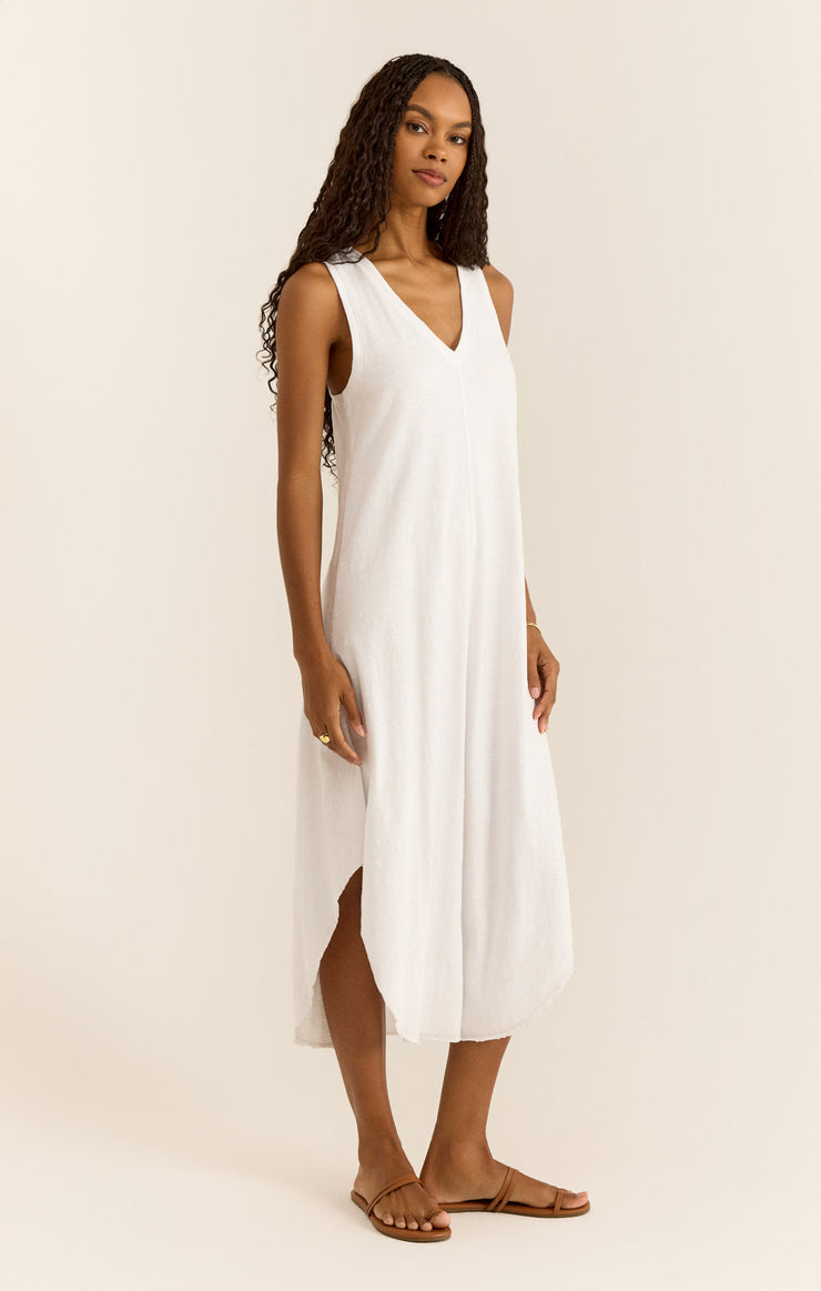 Dresses Reverie V-Neck Midi Dress White