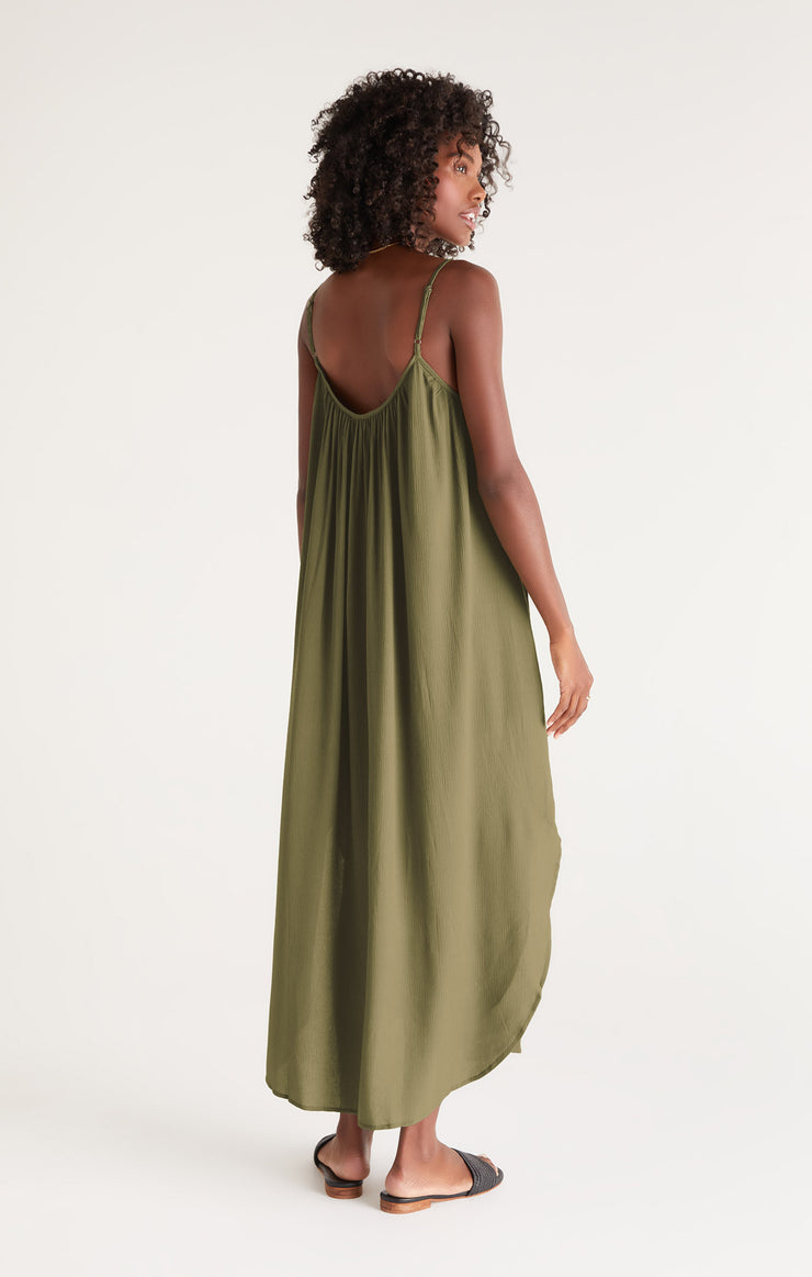 Dresses Tiana Crinkle Midi Dress Olive Branch