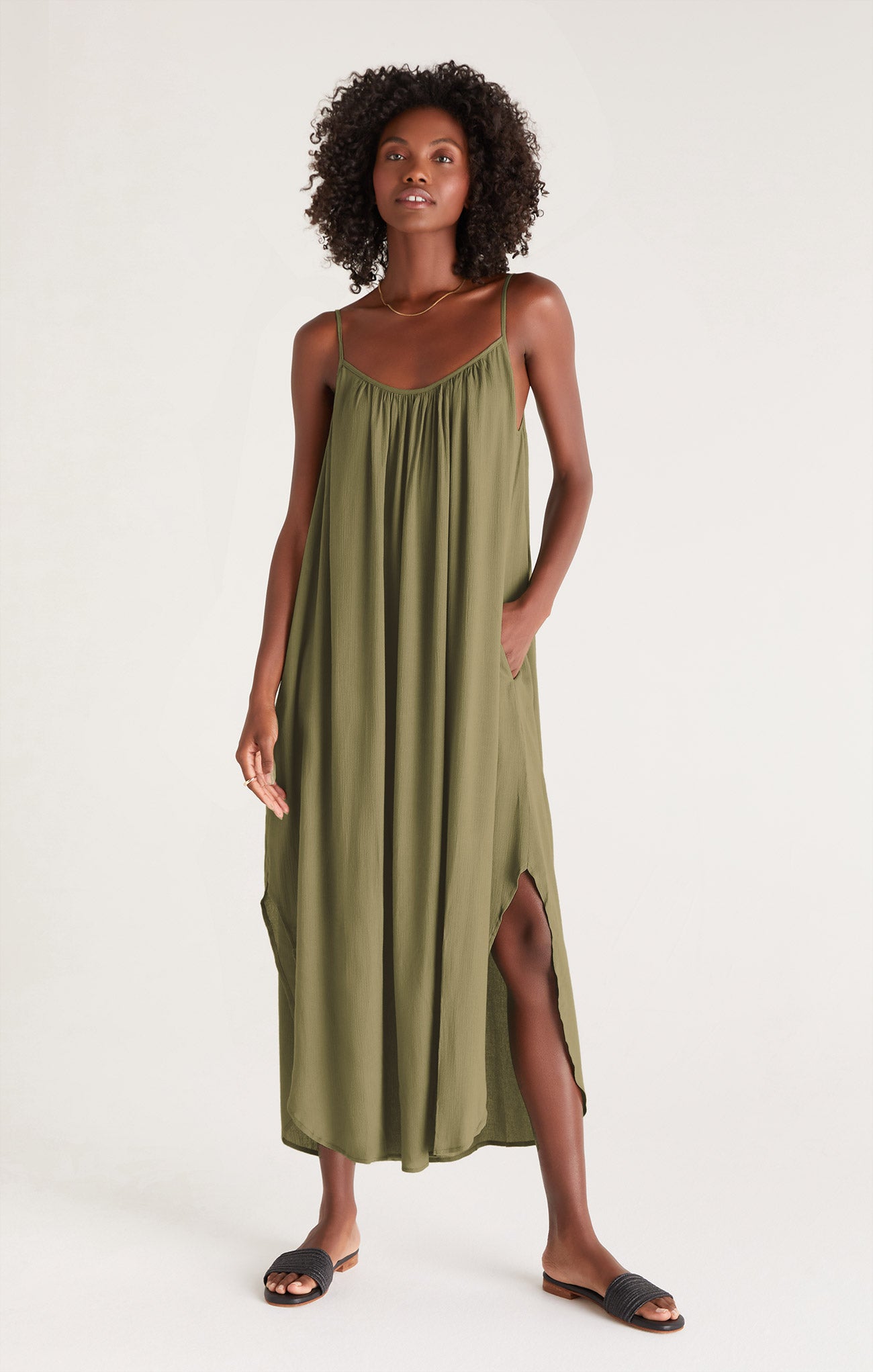 Tiana Crinkle Midi Dress – Z SUPPLY