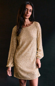 DressesAndromeda Sequin Mini Dress Champagne