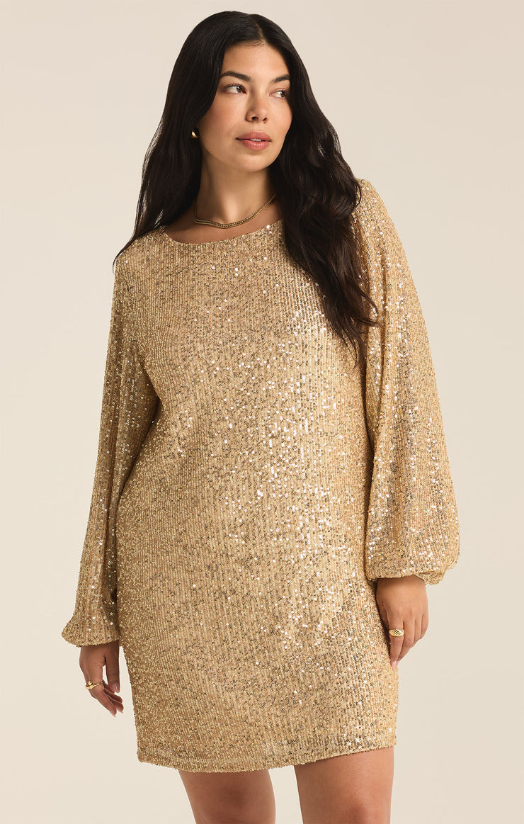 Dresses Andromeda Sequin Mini Dress Champagne