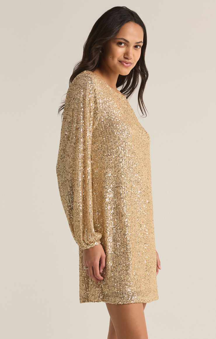 Dresses Andromeda Sequin Mini Dress Champagne