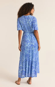 DressesKat Arta Floral Maxi Dress Blue Wave