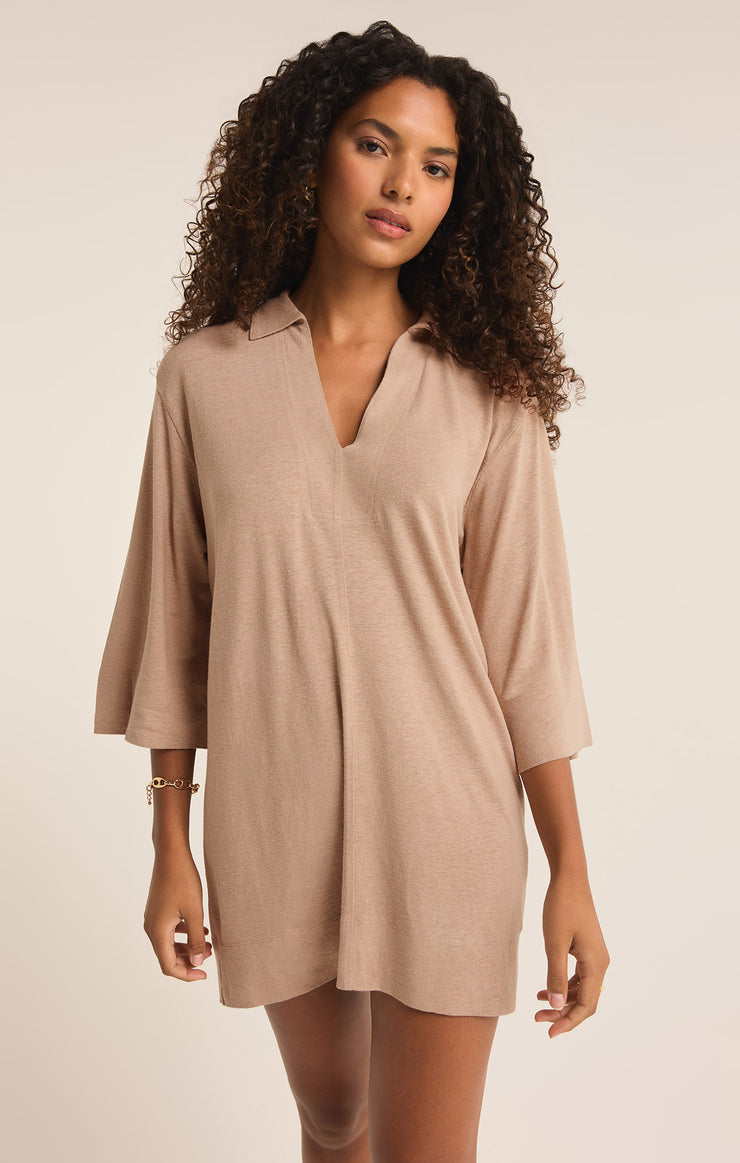 Dresses Mallory Cover Up Mini Dress Iced Coffee