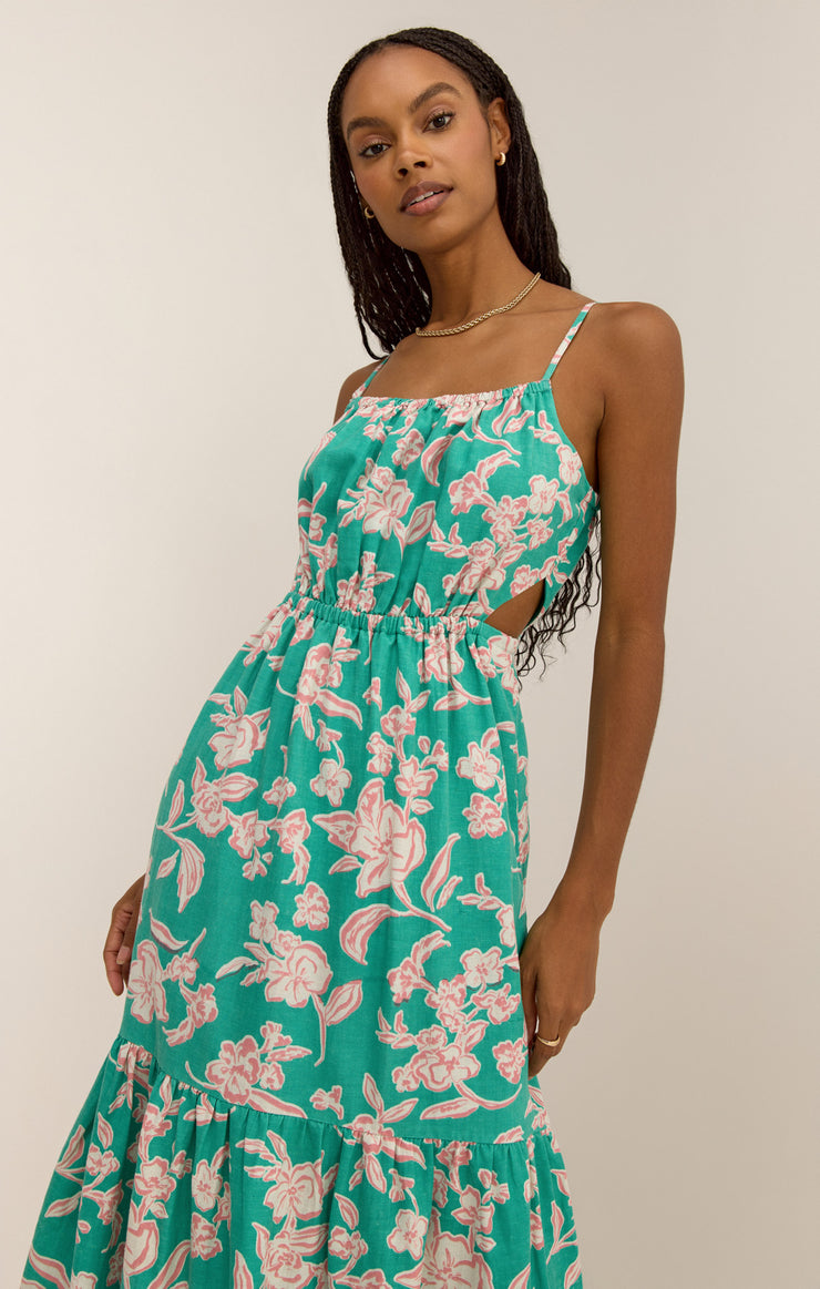 Dresses Dewi Pacific Floral Maxi Dress Bermuda Green