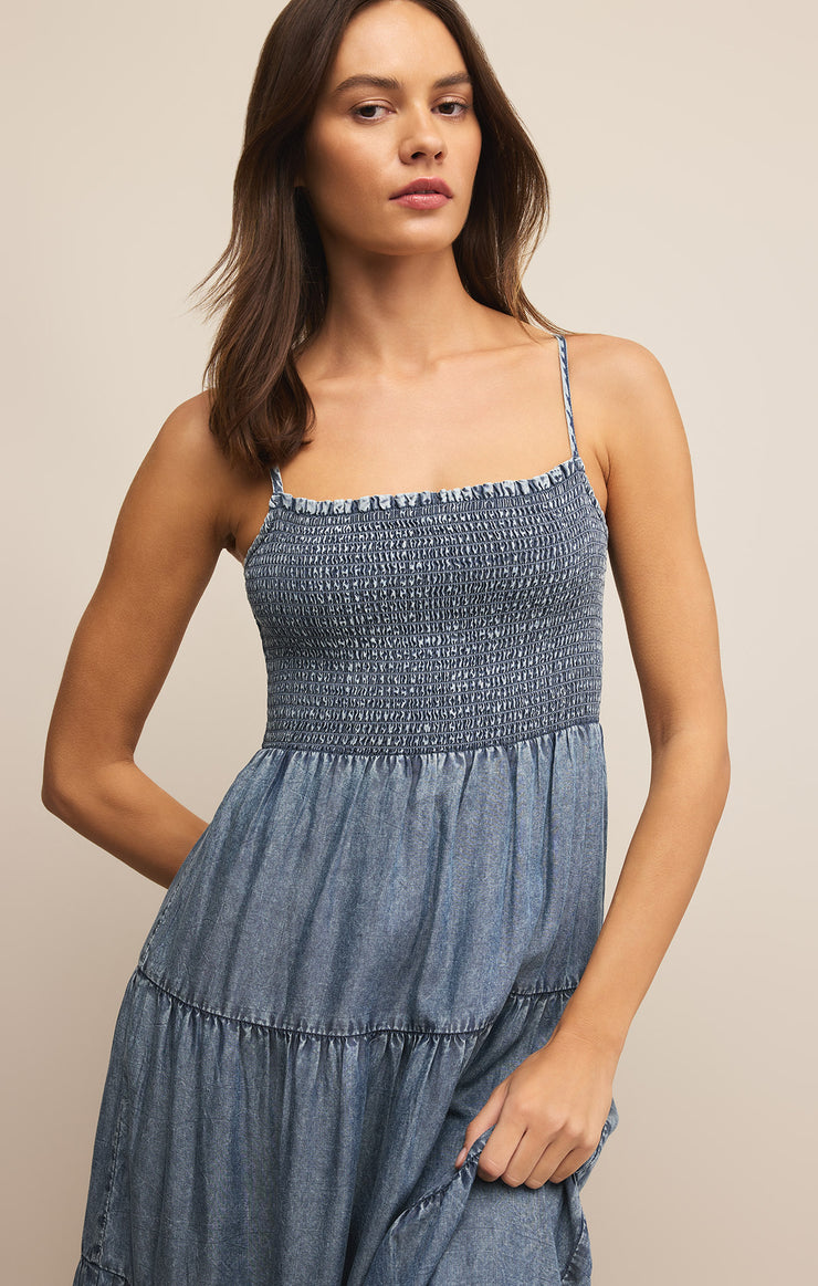 Dresses Balos Chambray Maxi Dress Washed Chambray