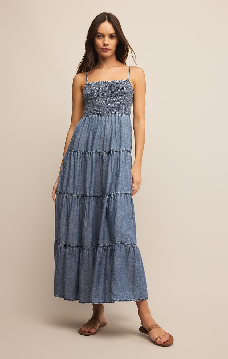 Dresses Balos Chambray Maxi Dress Washed Chambray