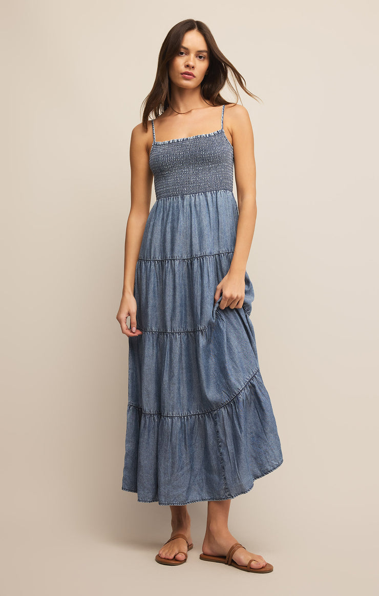 Dresses Balos Chambray Maxi Dress Washed Chambray