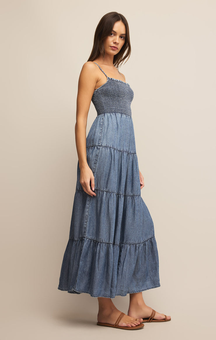 Dresses Balos Chambray Maxi Dress Washed Chambray