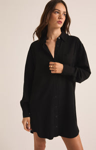 DressesDover Linen Mini Dress Black