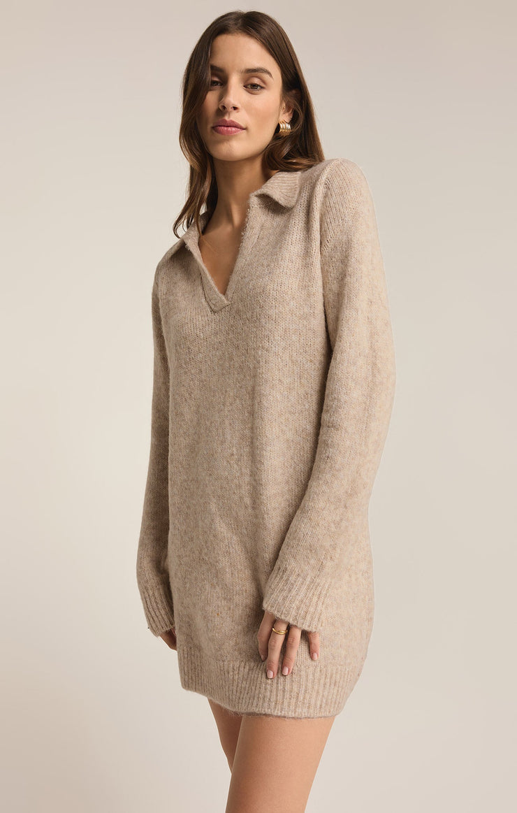 Dresses Redford Sweater Mini Dress Light Oatmeal Heather