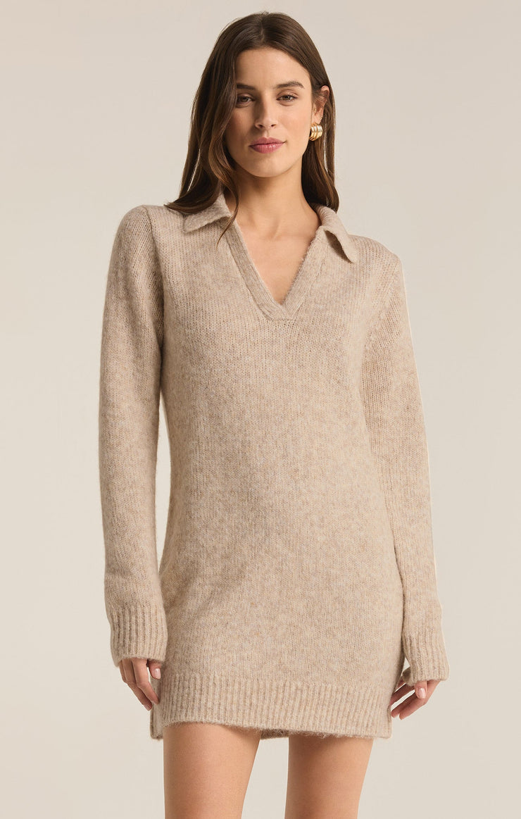 Dresses Redford Sweater Mini Dress Light Oatmeal Heather